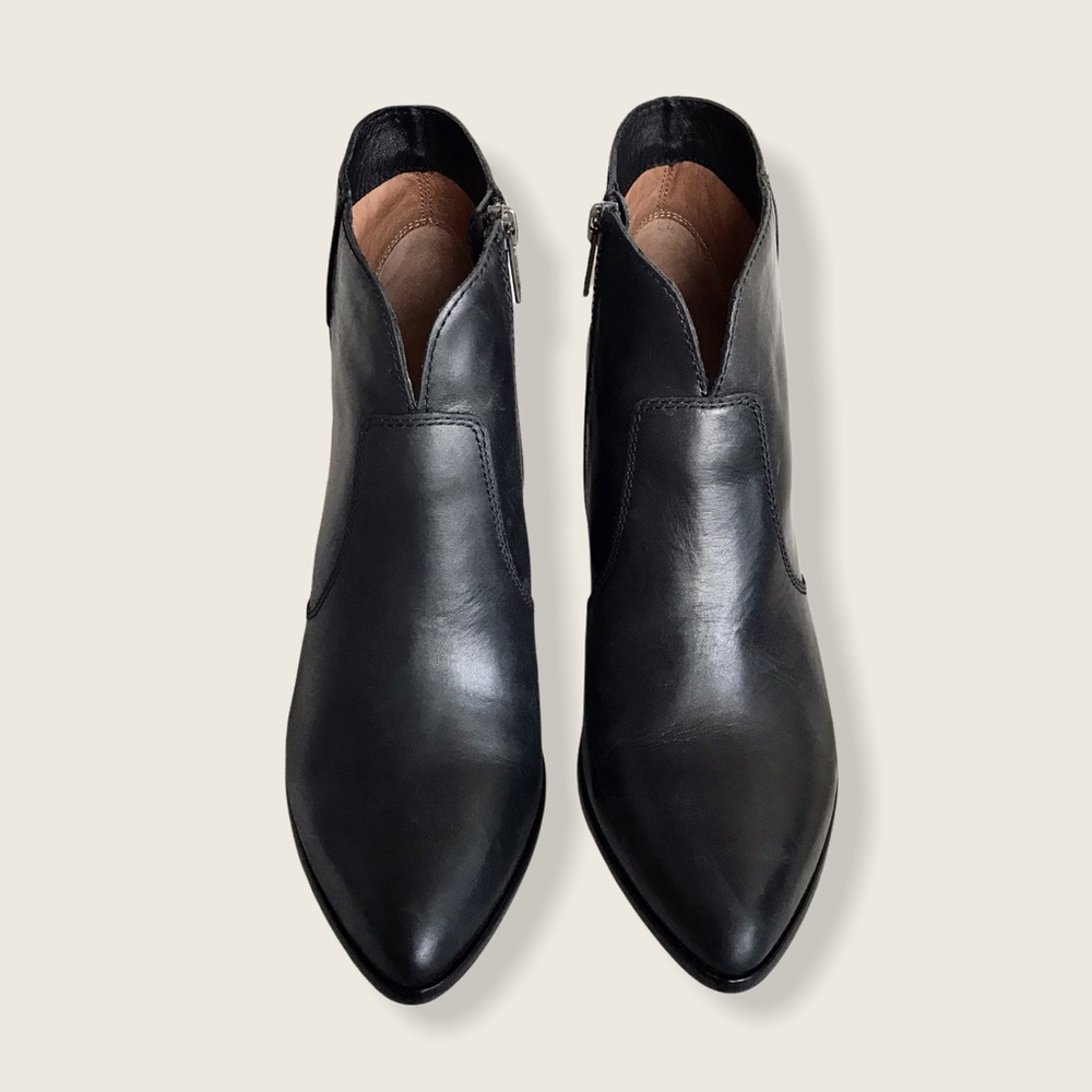 Frye Jennifer Leather Black Casual Ankle Booties - Picture 5 of 13